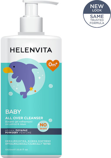 Helenvita Baby All Over Cleanser Βρεφικό Καθαριστικό Υγρό για Σώμα & Μαλλιά, 1lt