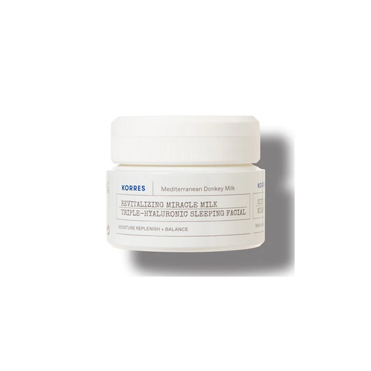 Korres Revitalizing Miracle Milk Triple-Hyaluronic Sleeping Facial, Κρέμα Νυκτός για Ενυδάτωση & Θρέψη με Γάλα Γαϊδούρας, 40ml